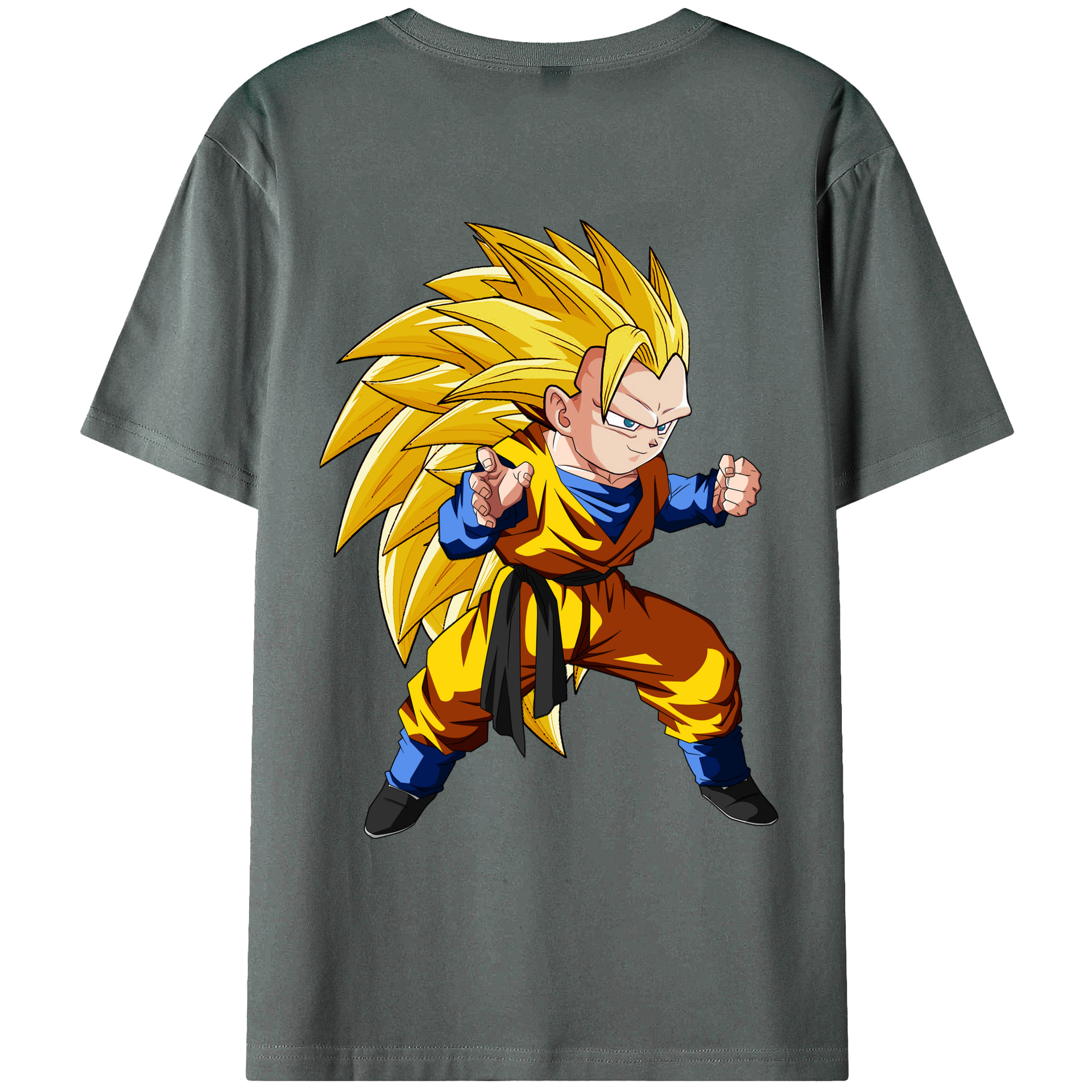（画像用） ドラゴンボール ベジータ四世（Bejīta Yonsei）DRAGON BALL Vegeta IV 綿100％ メンズ半袖Tシャツ（バックプリント） 通気性